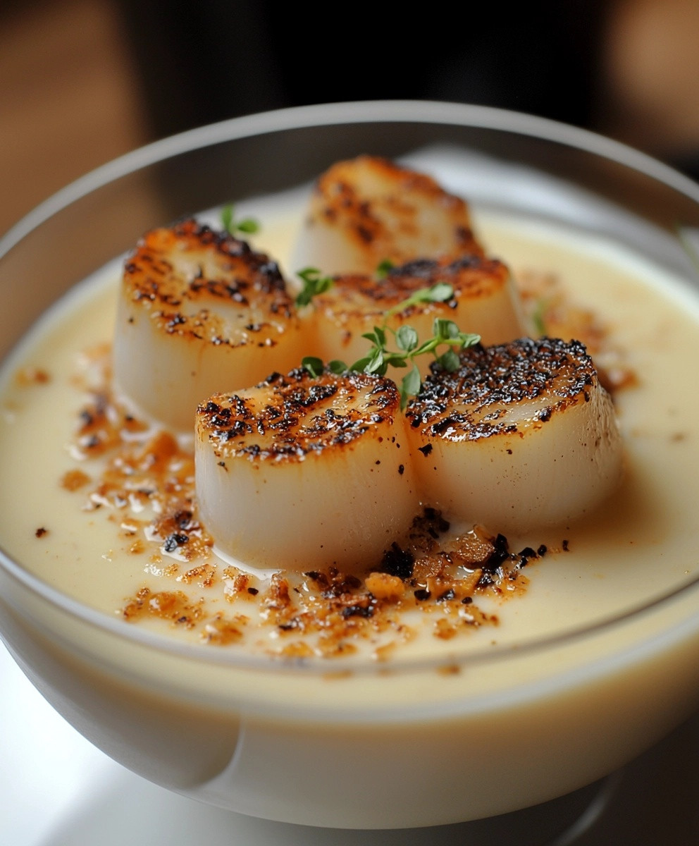 Velouté panais Saint-Jacques