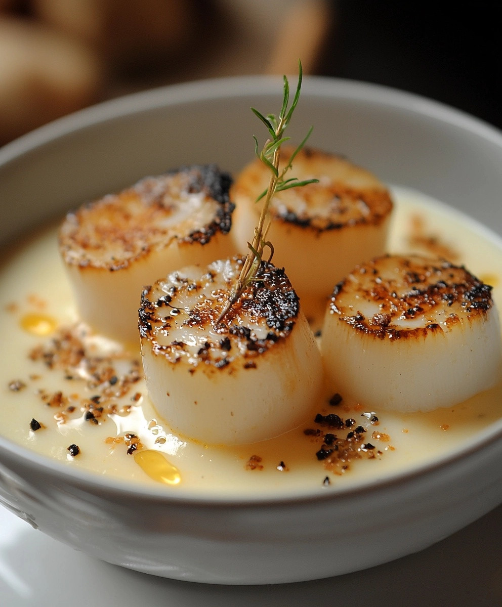 Velouté panais Saint-Jacques