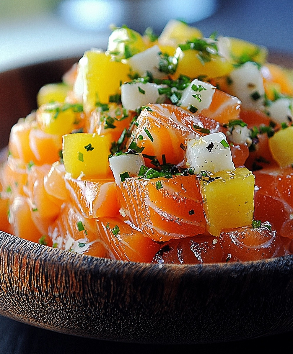 Tartare de saumon agrumes