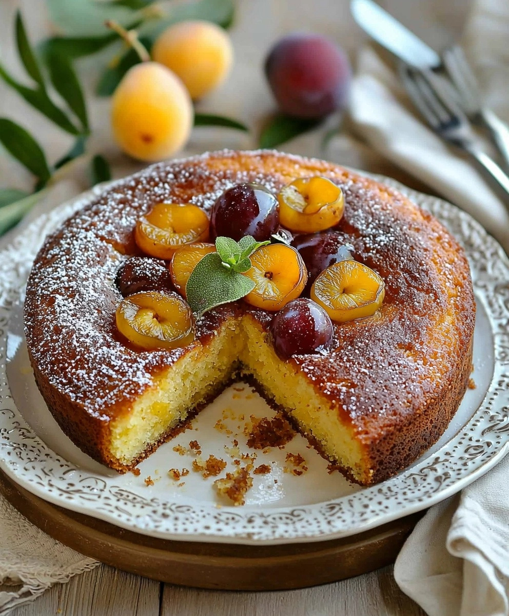 Gâteau au yaourt prunes mirabelles