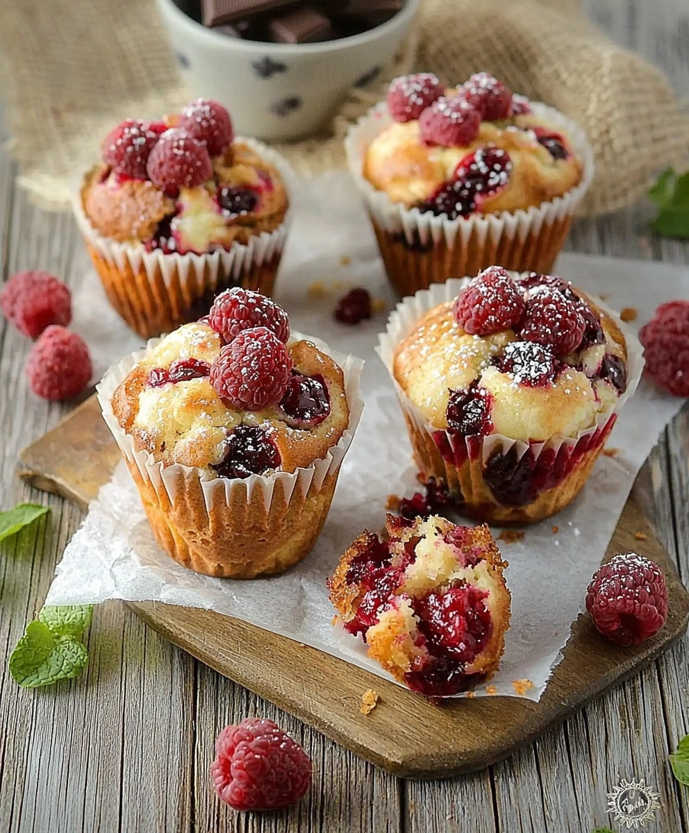 Muffins fruits rouges chocolat blanc
