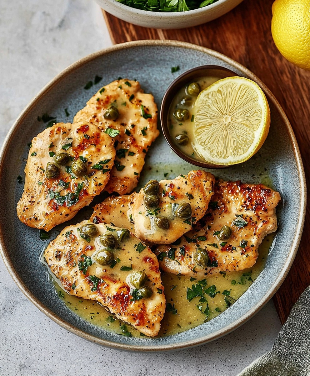 Escalopes de poulet citron câpres