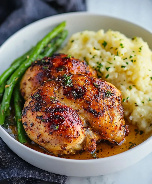 Poulet au beurre à l'ail