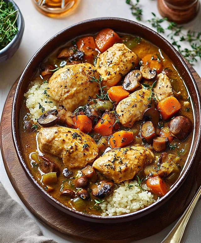Ragoût de poulet estragon