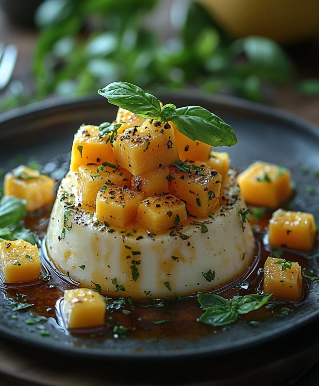 Vacherin mangue basilic
