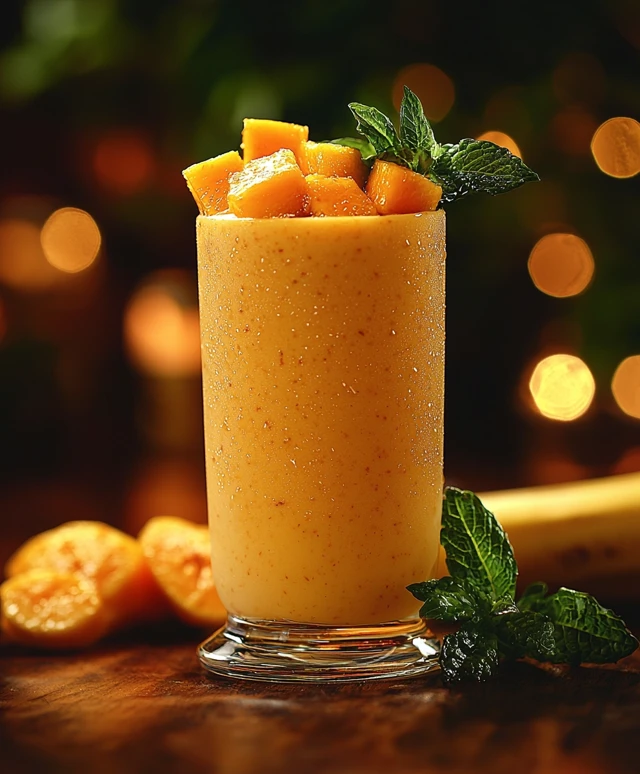 Lassi mangue banane rôtie