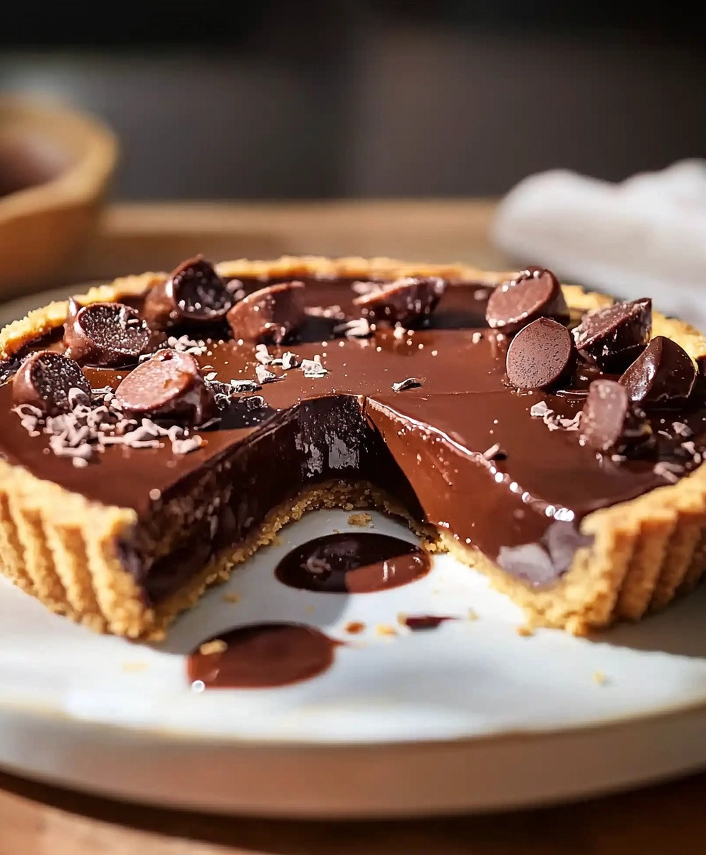 Tarte au chocolat fondante