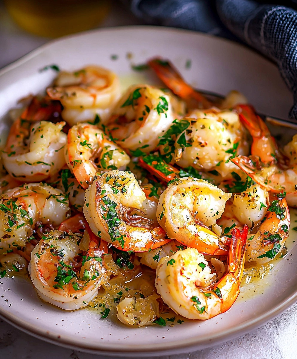 Gambas poêlées ail beurre