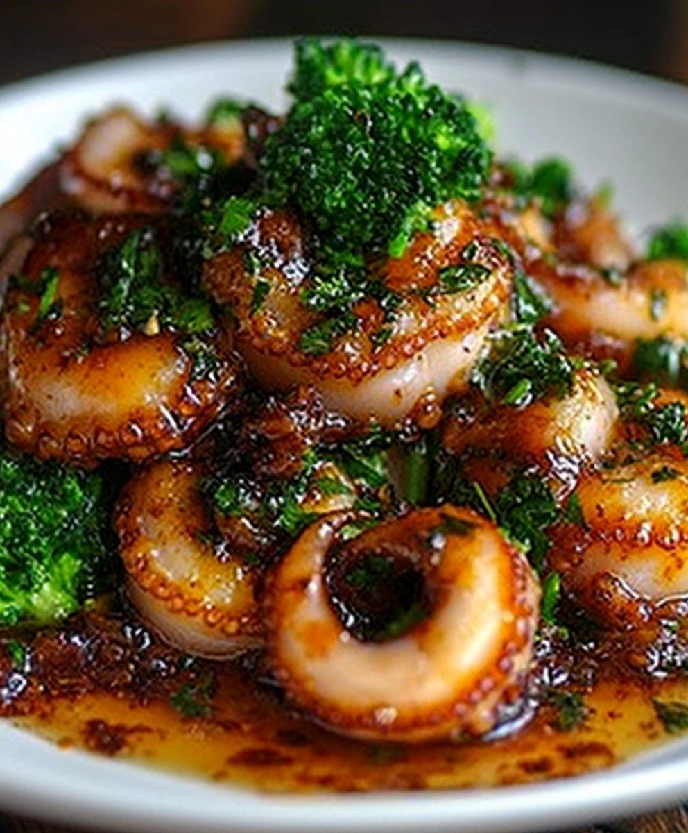 Octopus épicé aux agrumes