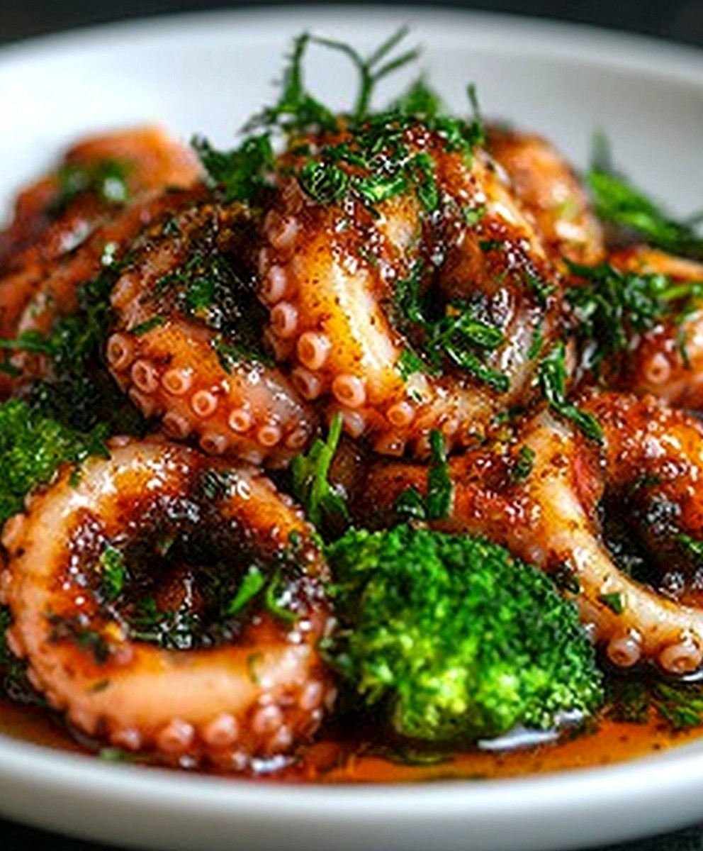 Octopus épicé aux agrumes