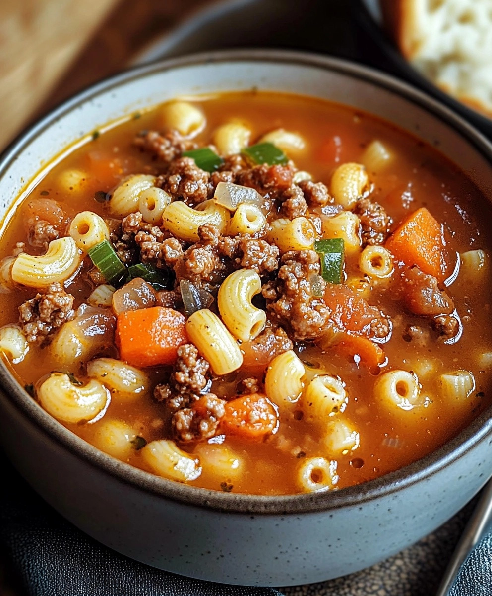 Soupe Hamburger Macaronis
