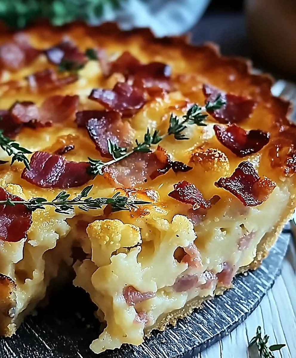 Clafoutis chou-fleur bacon reblochon