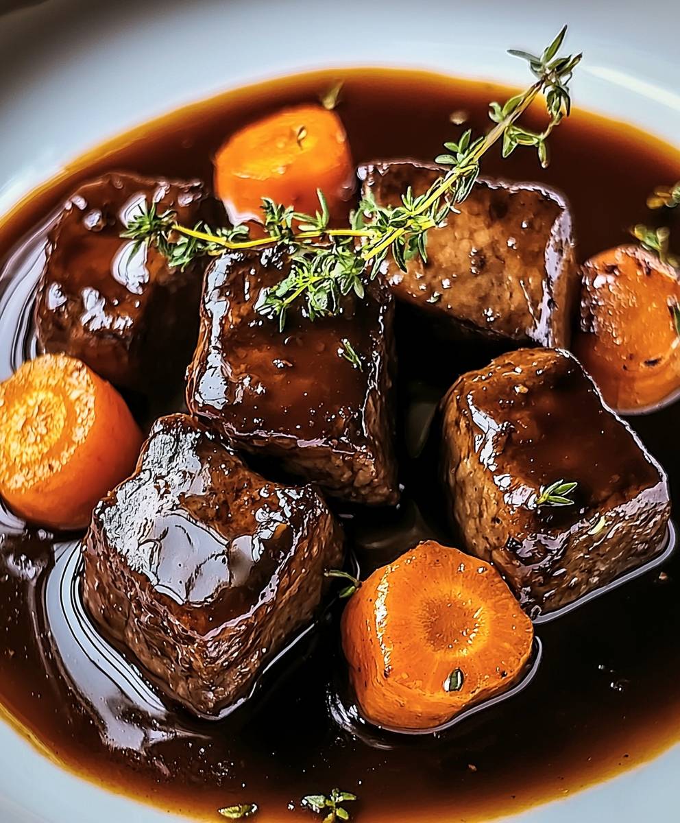 Joues de boeuf aux carottes bière