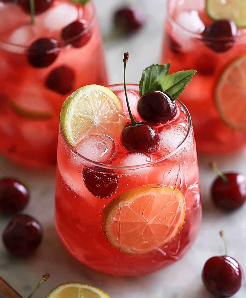 Limonade cerises maison