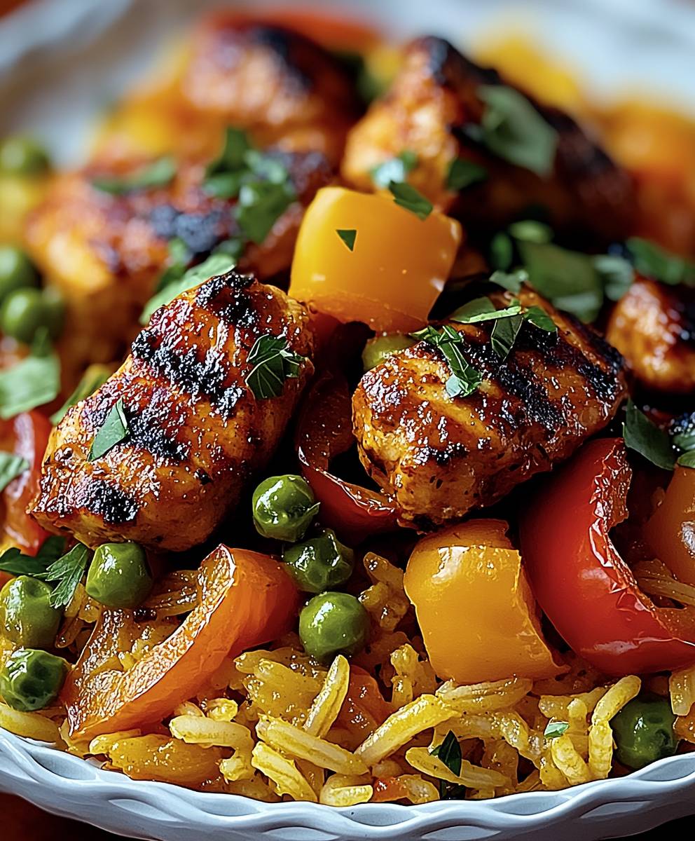 Riz Merguez Poivrons Poulet