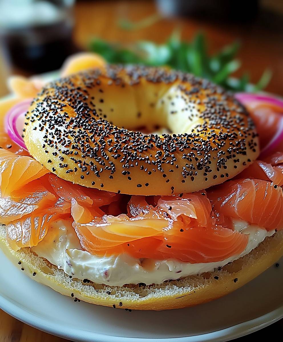 Bagel saumon crème