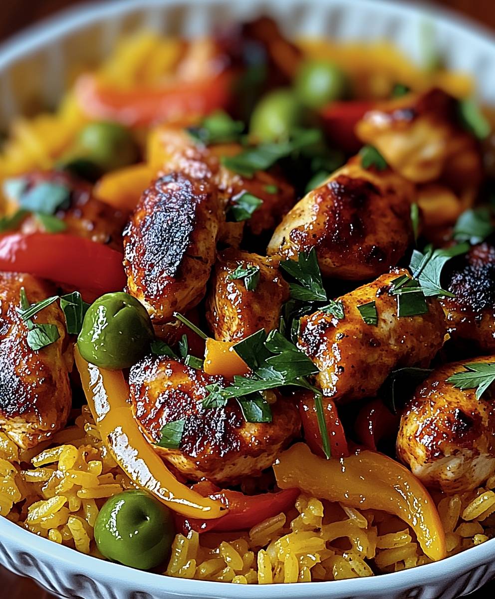Riz Merguez Poivrons Poulet