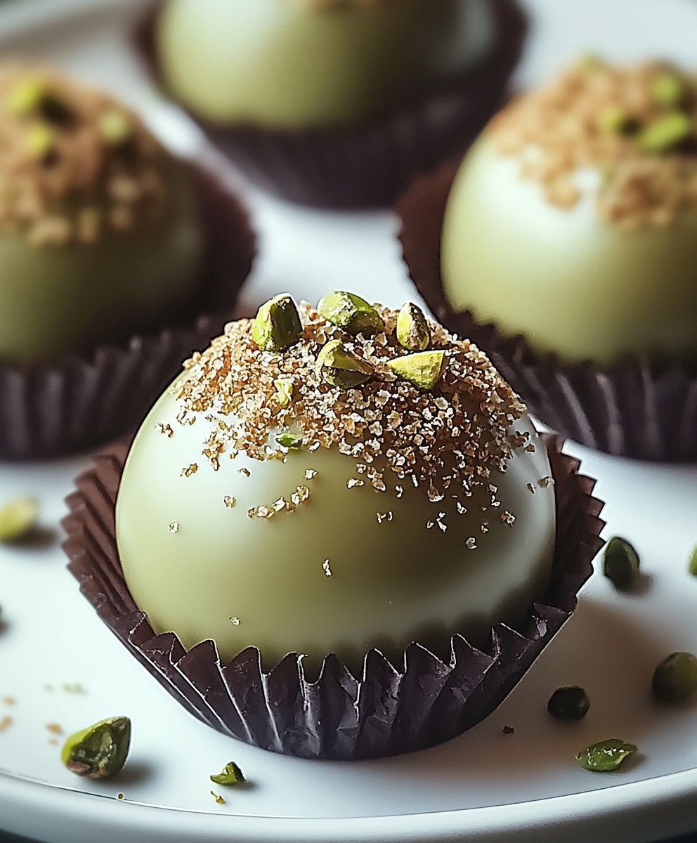 Truffes tiramisu pistache
