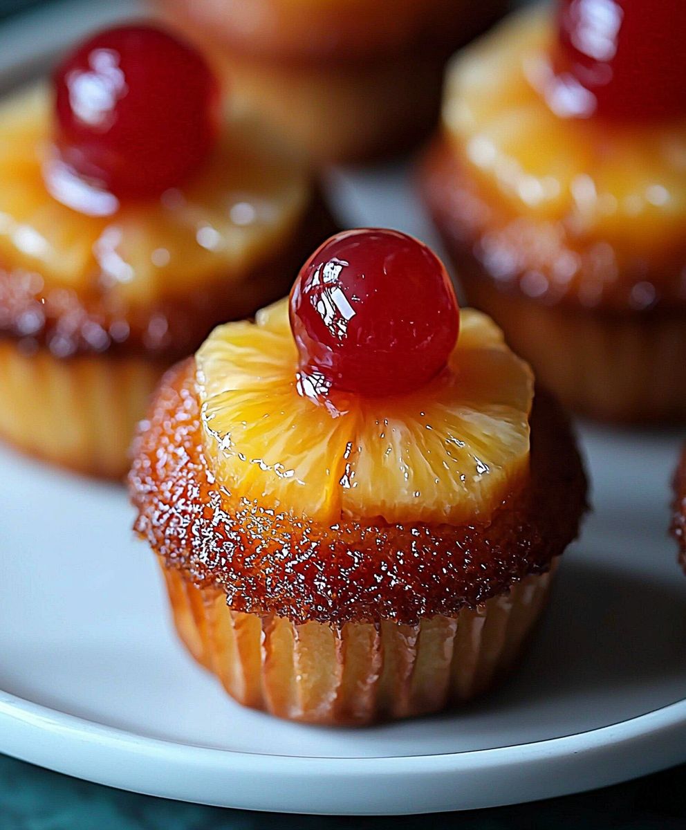 Cupcakes ananas à l'envers