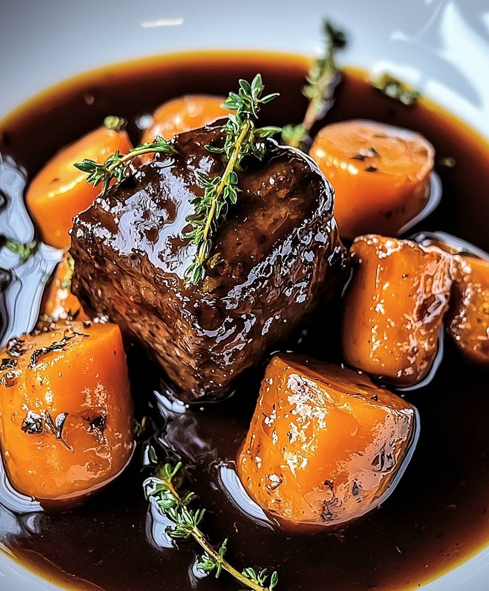 Joues de boeuf aux carottes bière