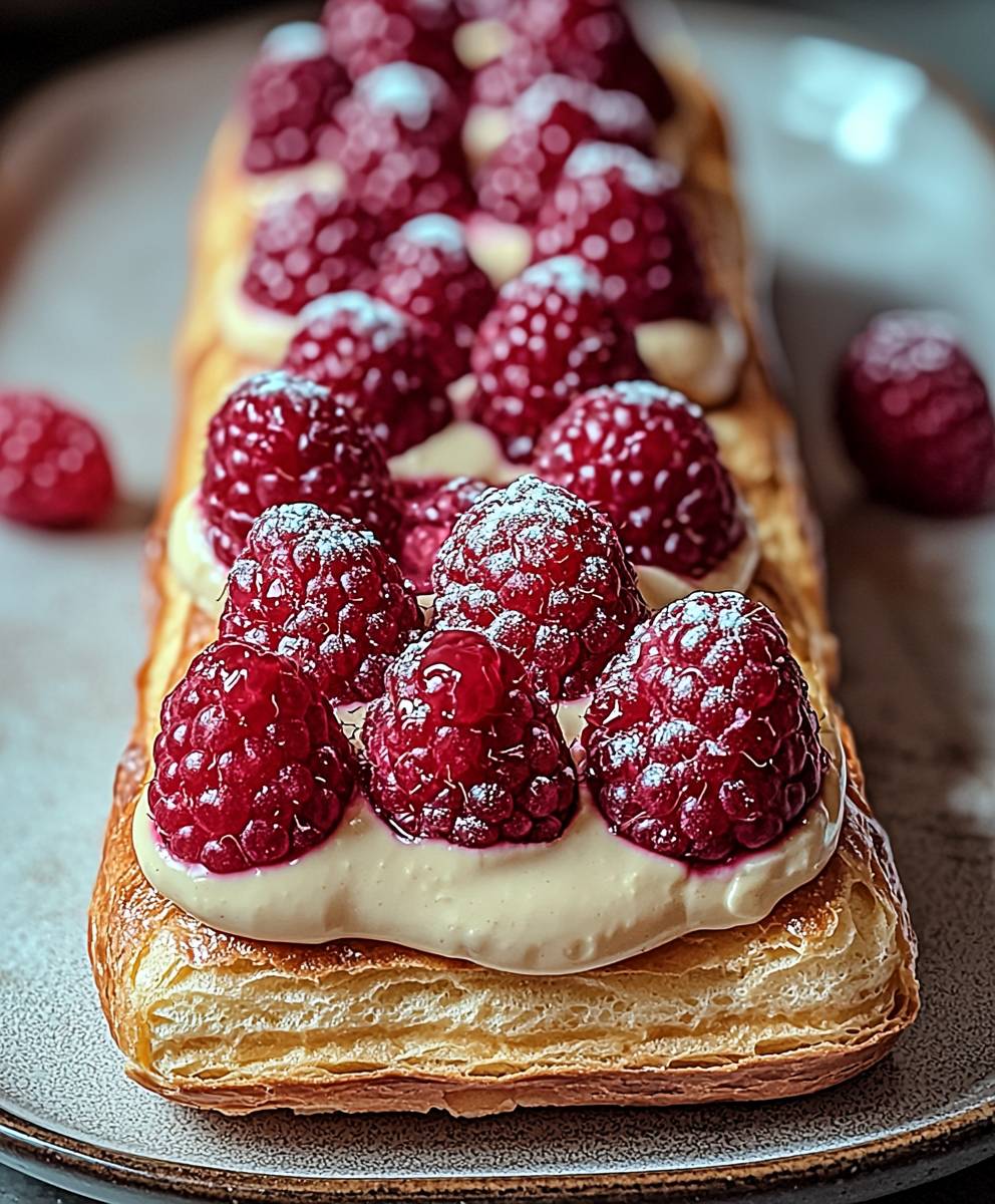 Éclairs framboise crème