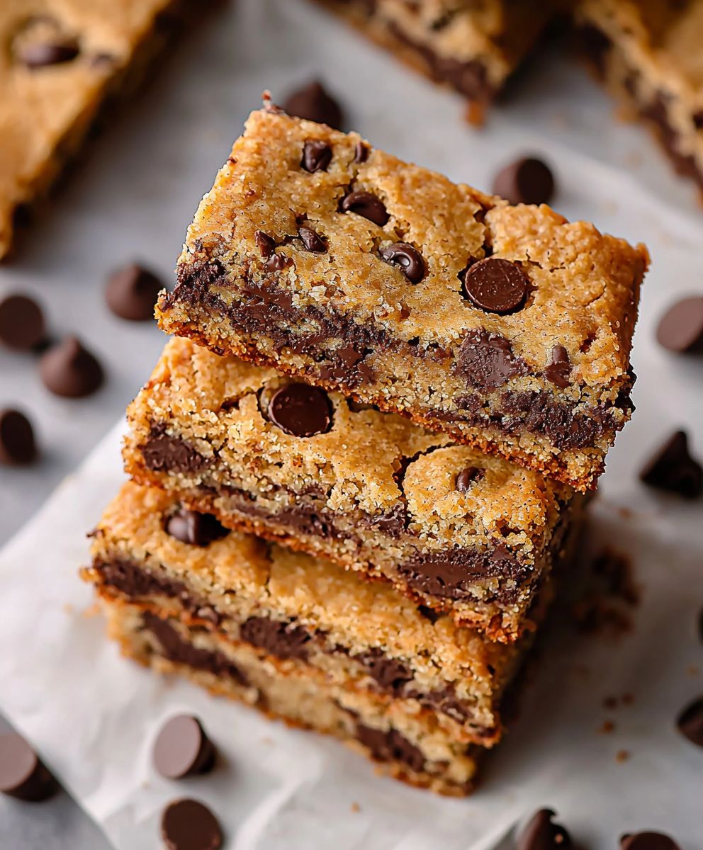 Blondies aux pépites chocolat
