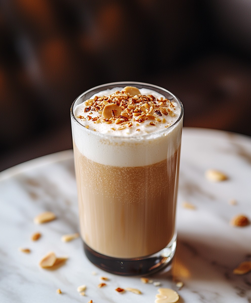 Latte glacé vanille amande