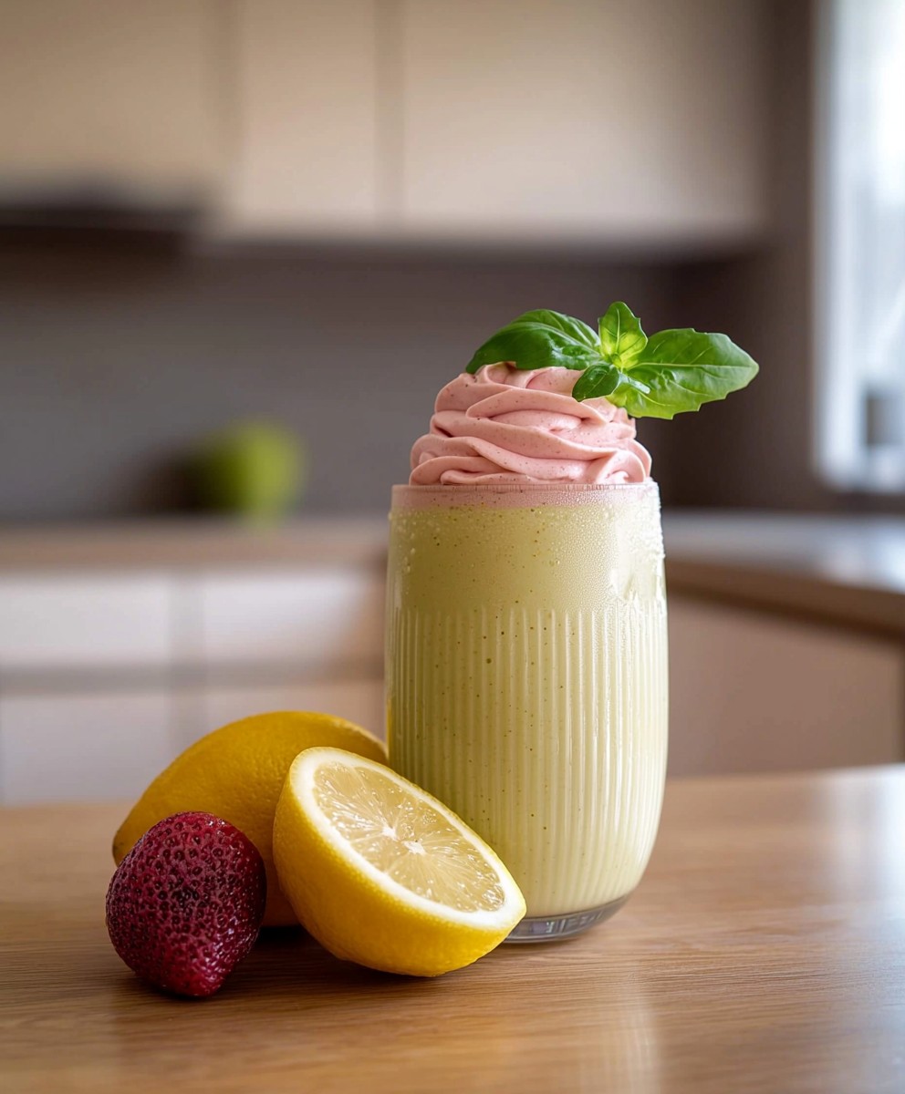Limonade rose fouettée