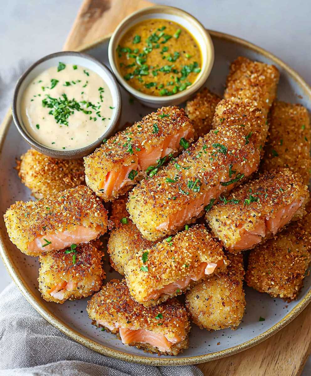 Bâtonnets de poisson saumon