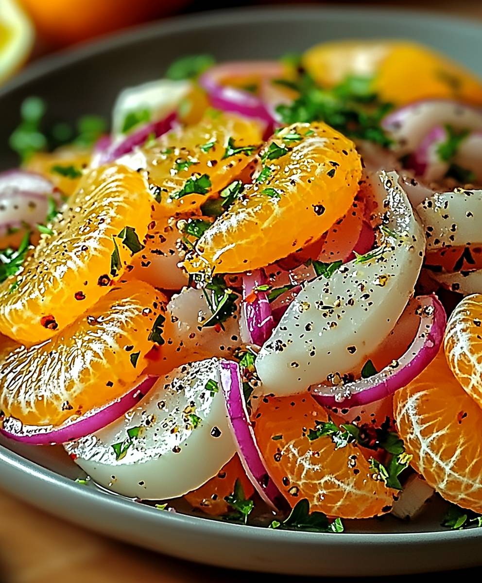Salade marocaine oranges fenouil cumin