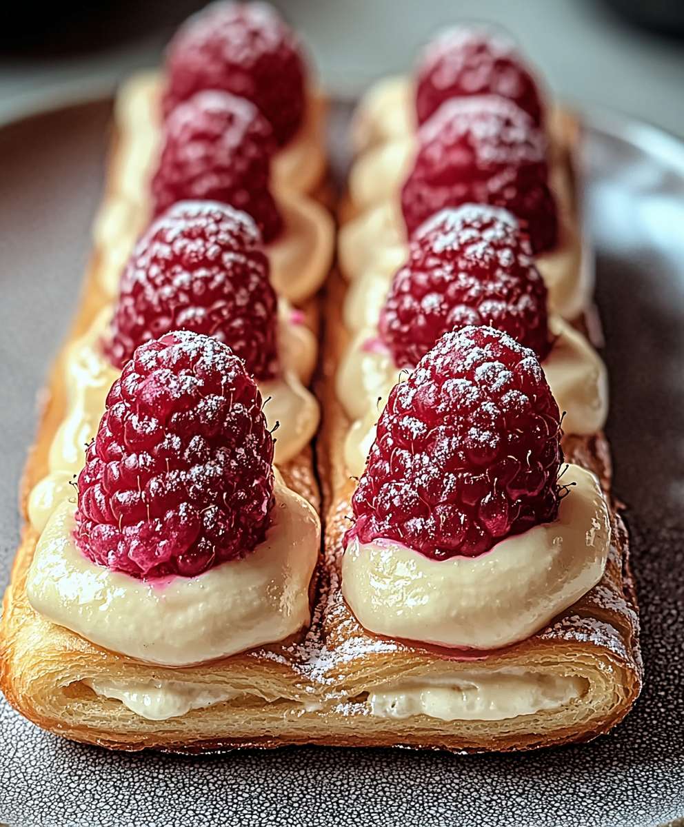 Éclairs framboise crème