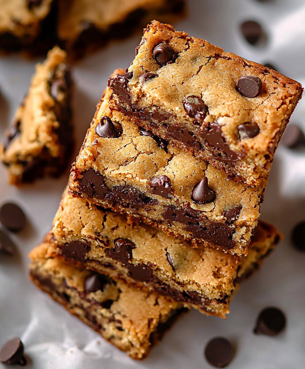 Blondies aux pépites chocolat