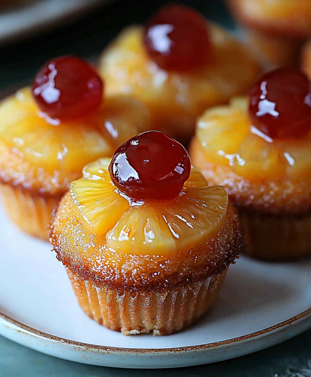 Cupcakes ananas à l'envers