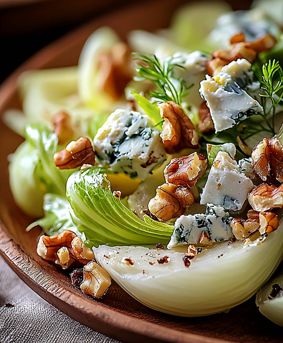 Salade endives roquefort noix