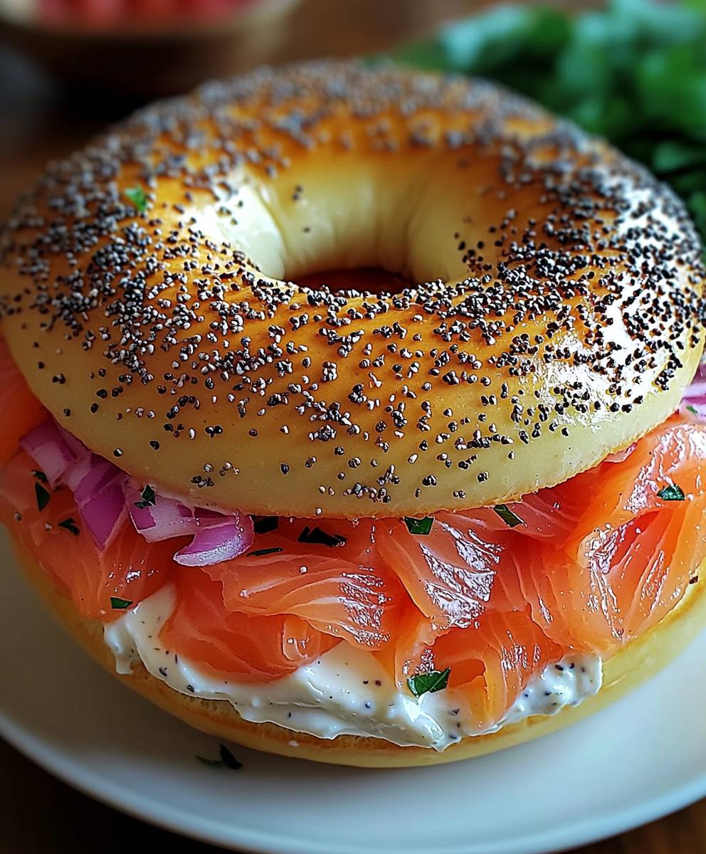 Bagel saumon crème