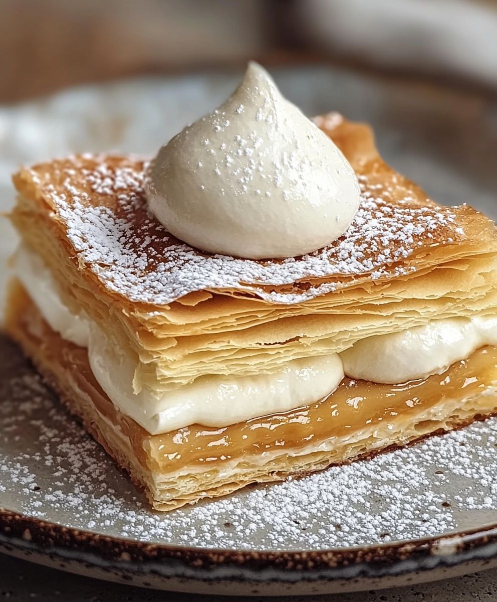 Millefeuille vanille caramel beurre salé