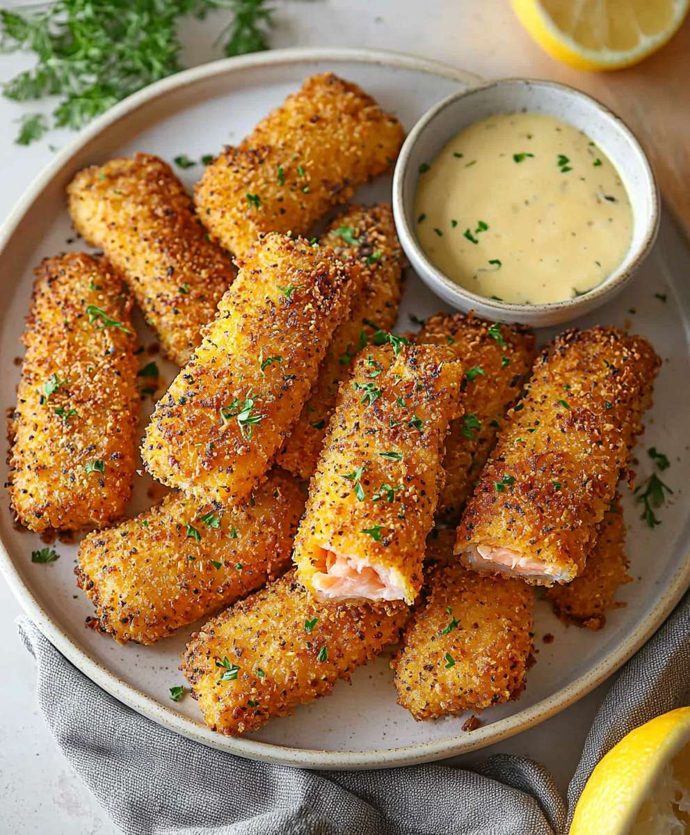 Bâtonnets de poisson saumon