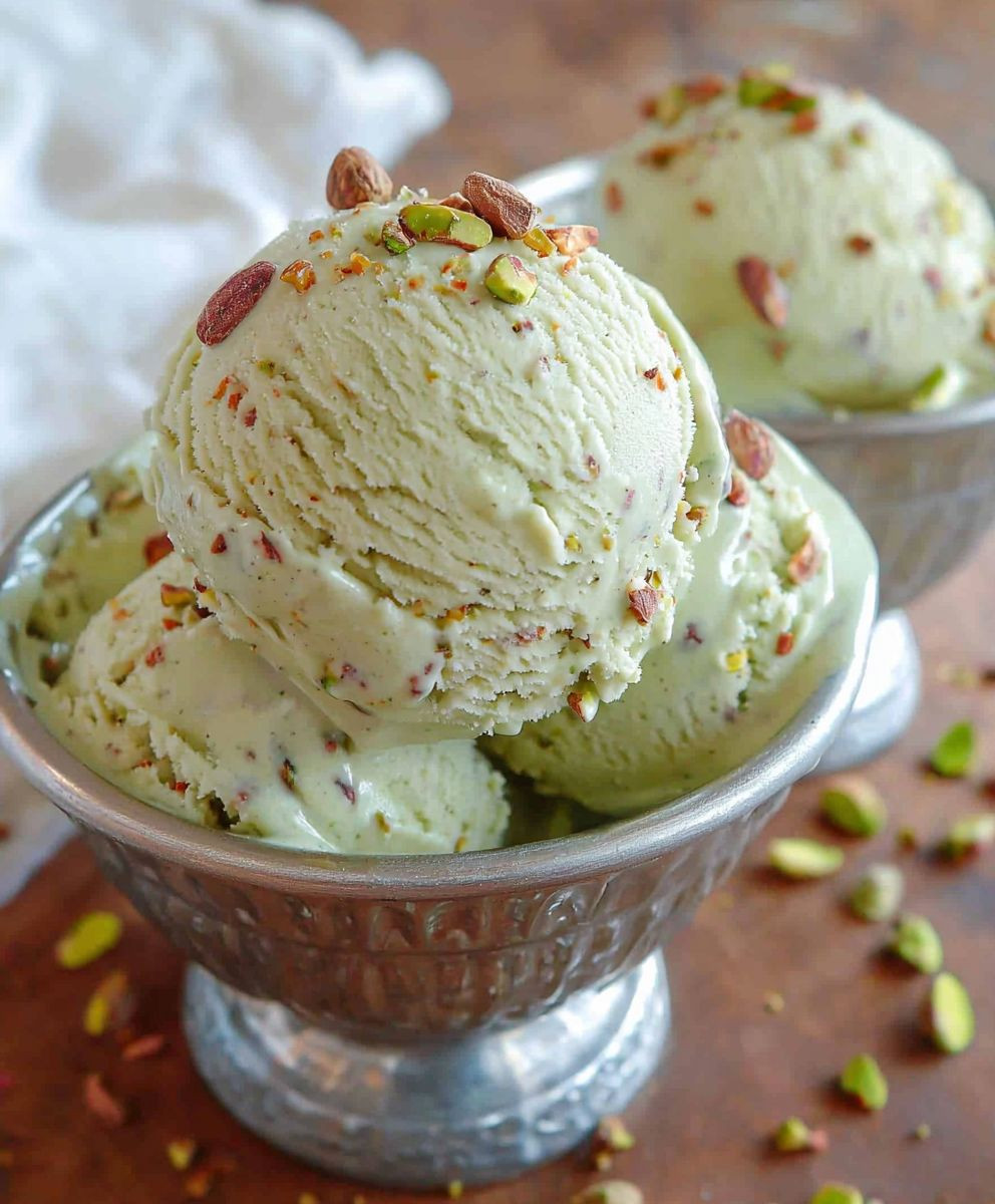 Glace pistache maison
