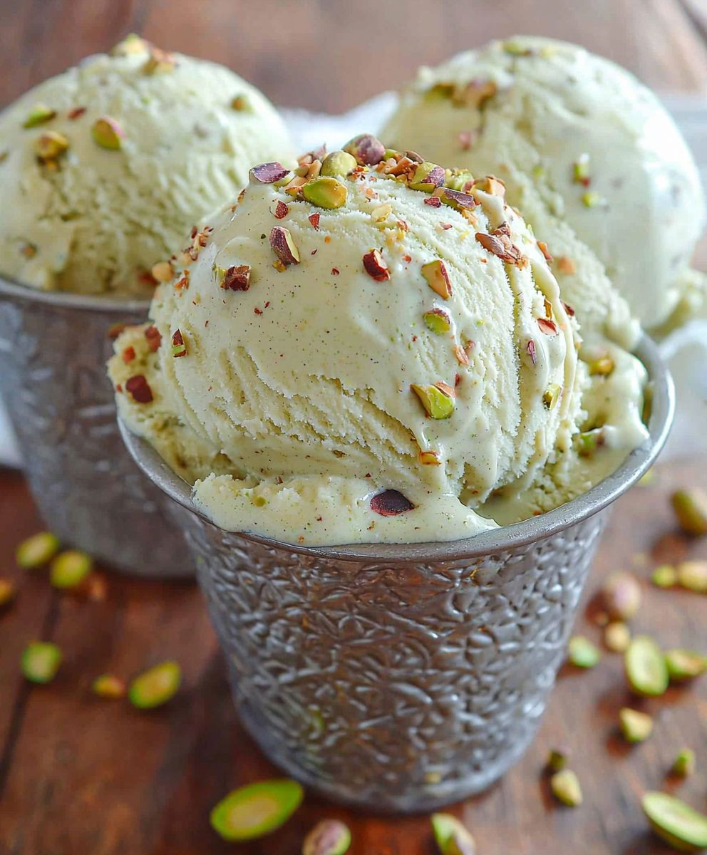 Glace pistache maison