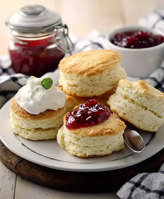 Scones confiture crème caillée