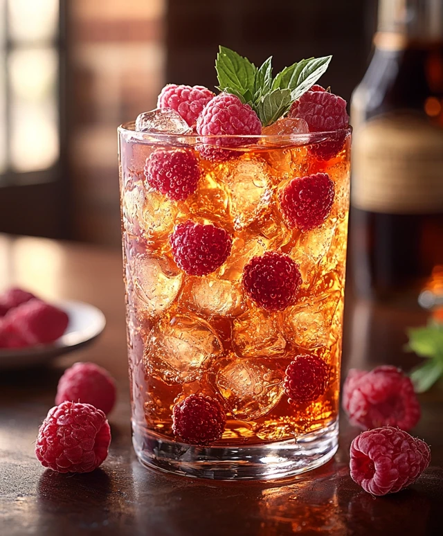Thé glacé framboise sans sucre