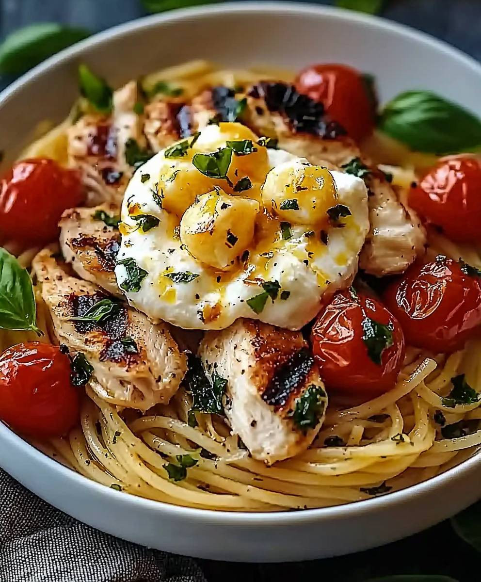 Spaghetti au Poulet Burrata