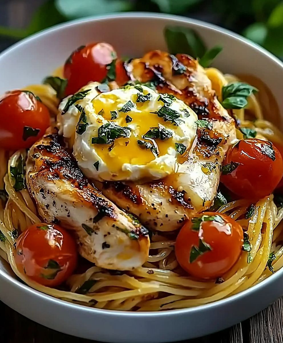 Spaghetti au Poulet Burrata
