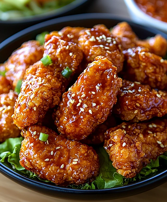 Poulet frit coréen Yangnyeom