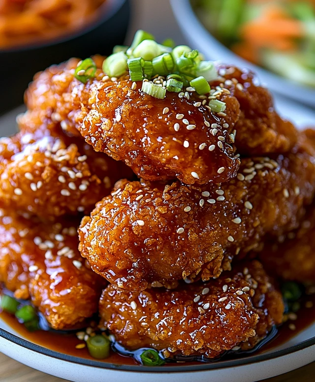 Poulet frit coréen Yangnyeom
