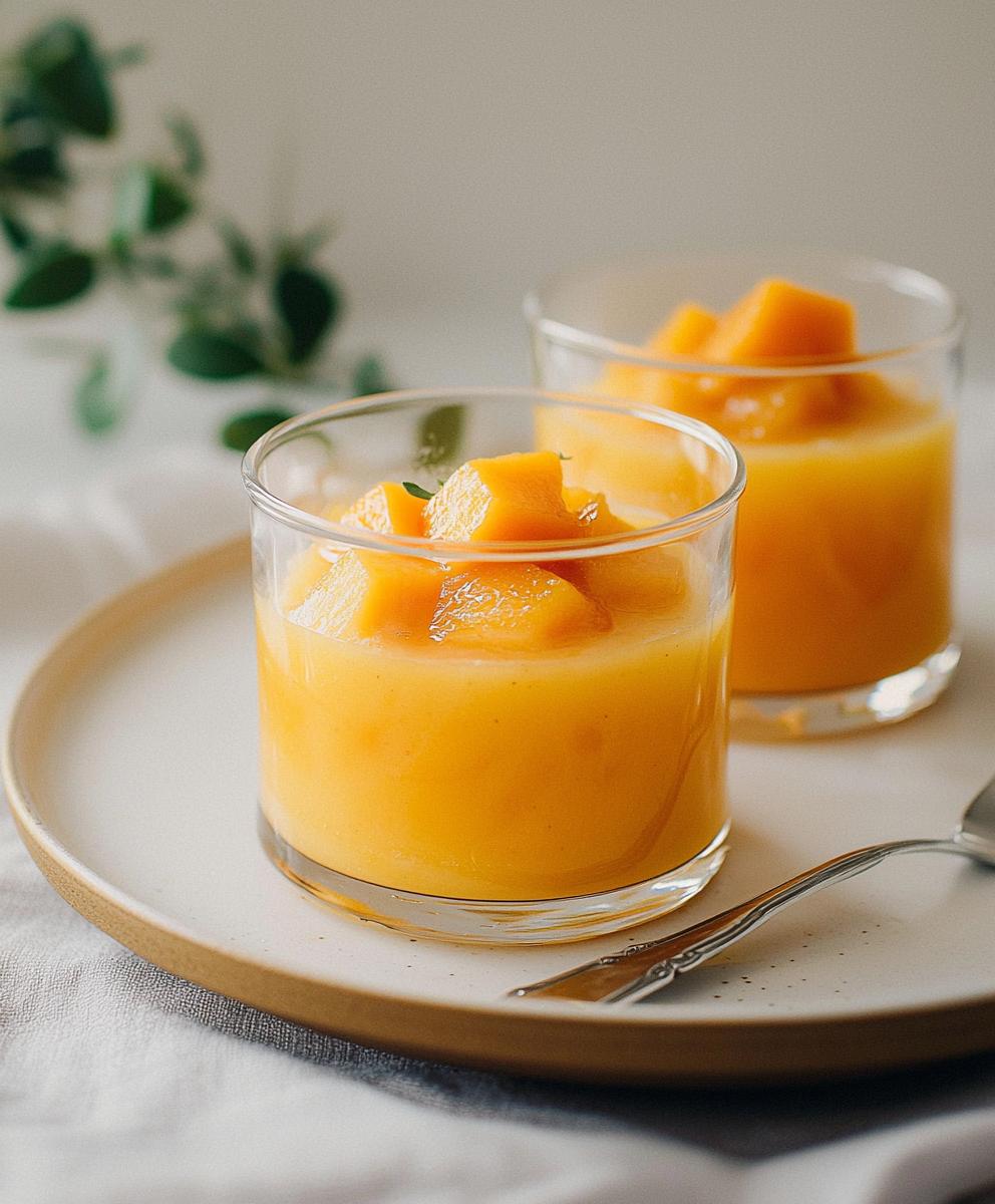 Pouding mangue noix de coco