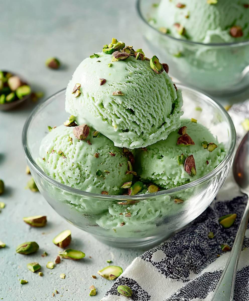 Glace pistache maison