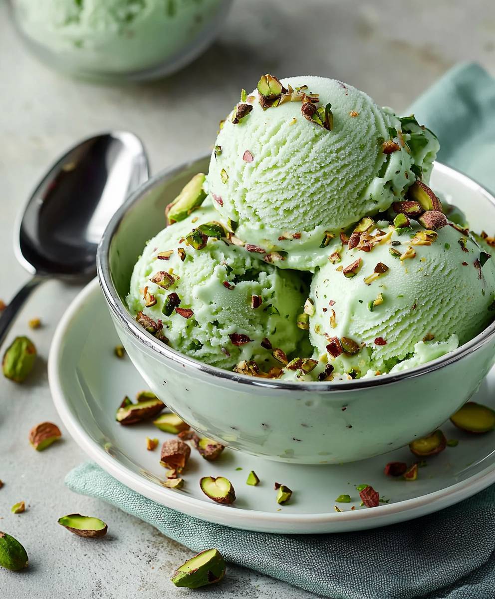Glace pistache maison