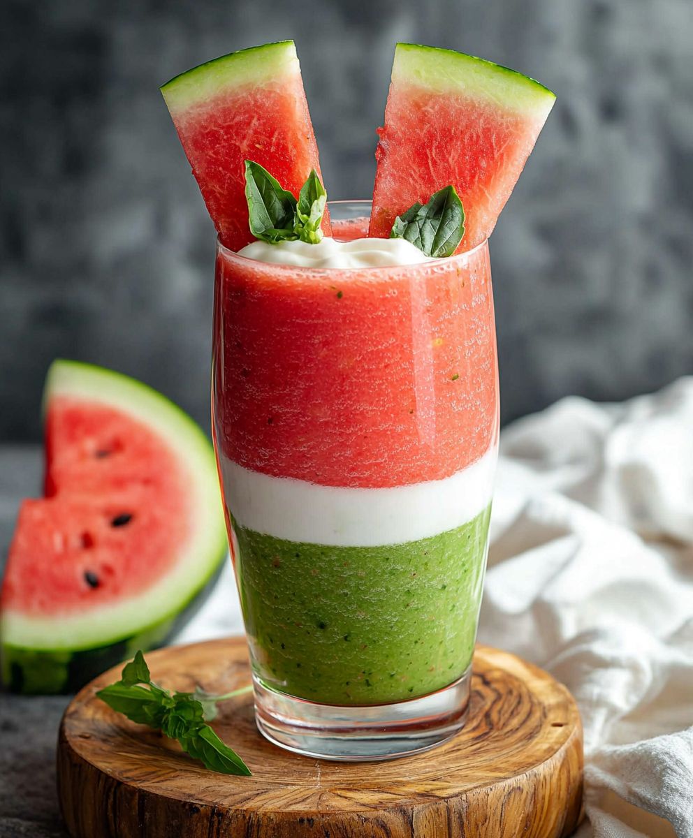 Smoothie pastèque frais