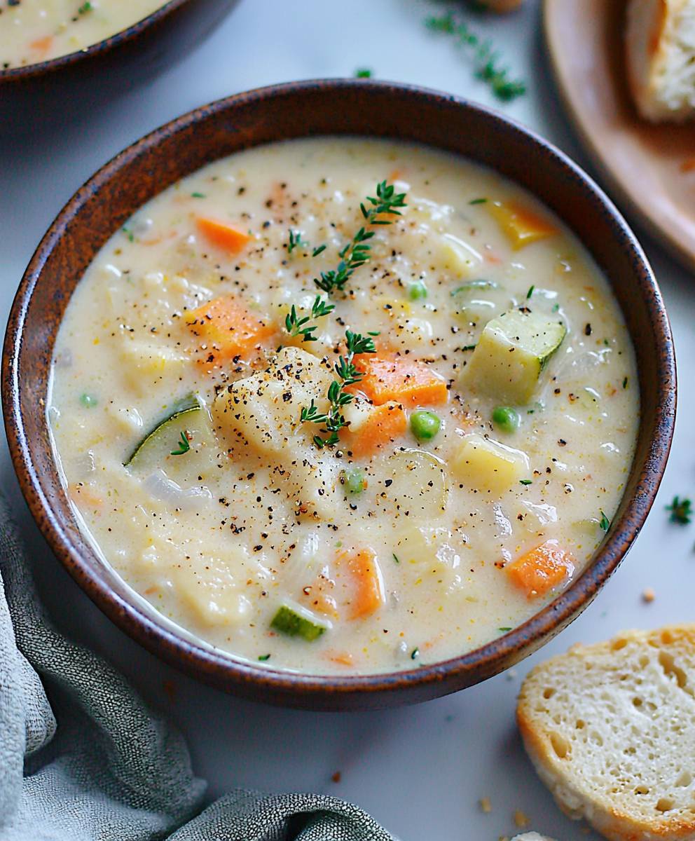 Soupe crémeuse aux légumes